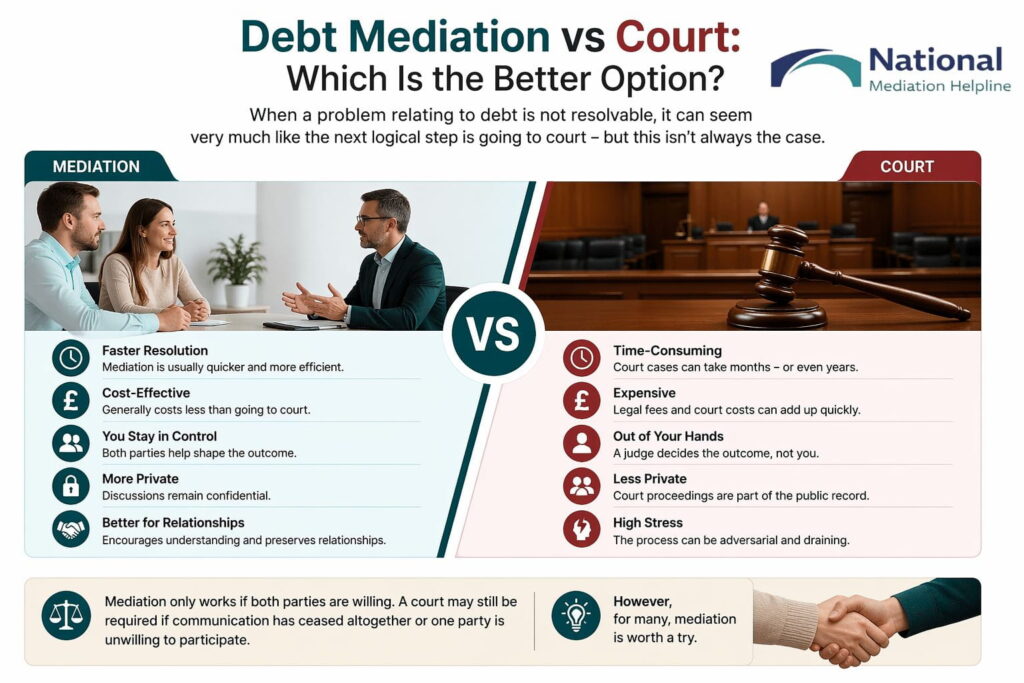 Debt Mediation vs Court: Which Is the Better Option Bolton